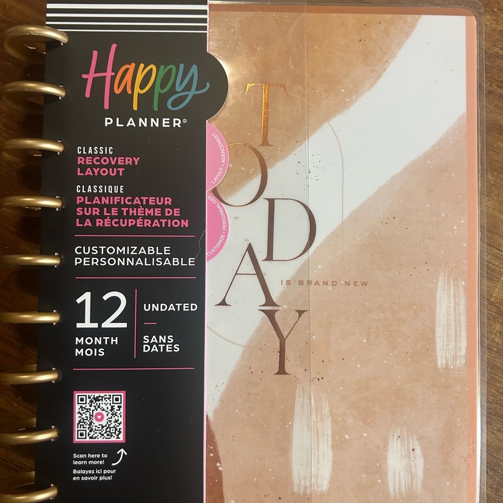 Happy Planner Classic Recovery Layout - Tan and White